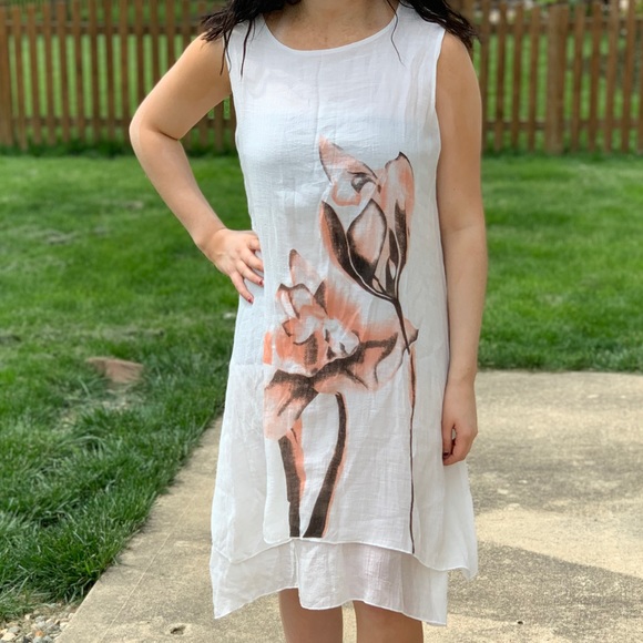 Youthhot Dresses & Skirts - Youthhot Sleeveless White Floral Dress